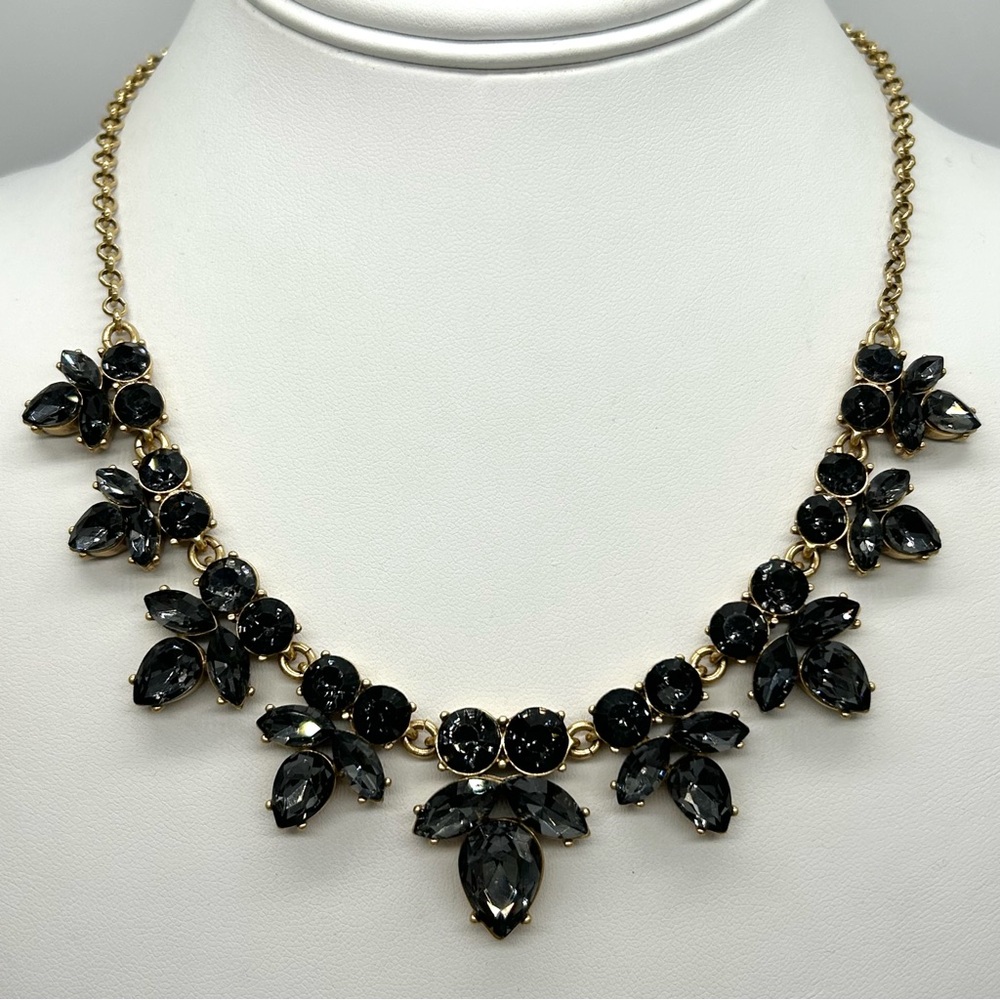 J. Crew Dark Gray Jeweled Necklace